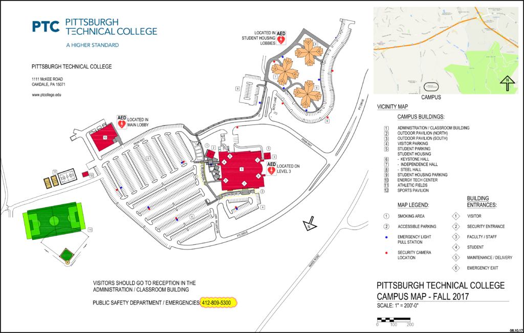 A map of the PTC campus.