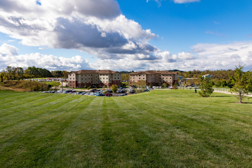 campus view from across the lawn