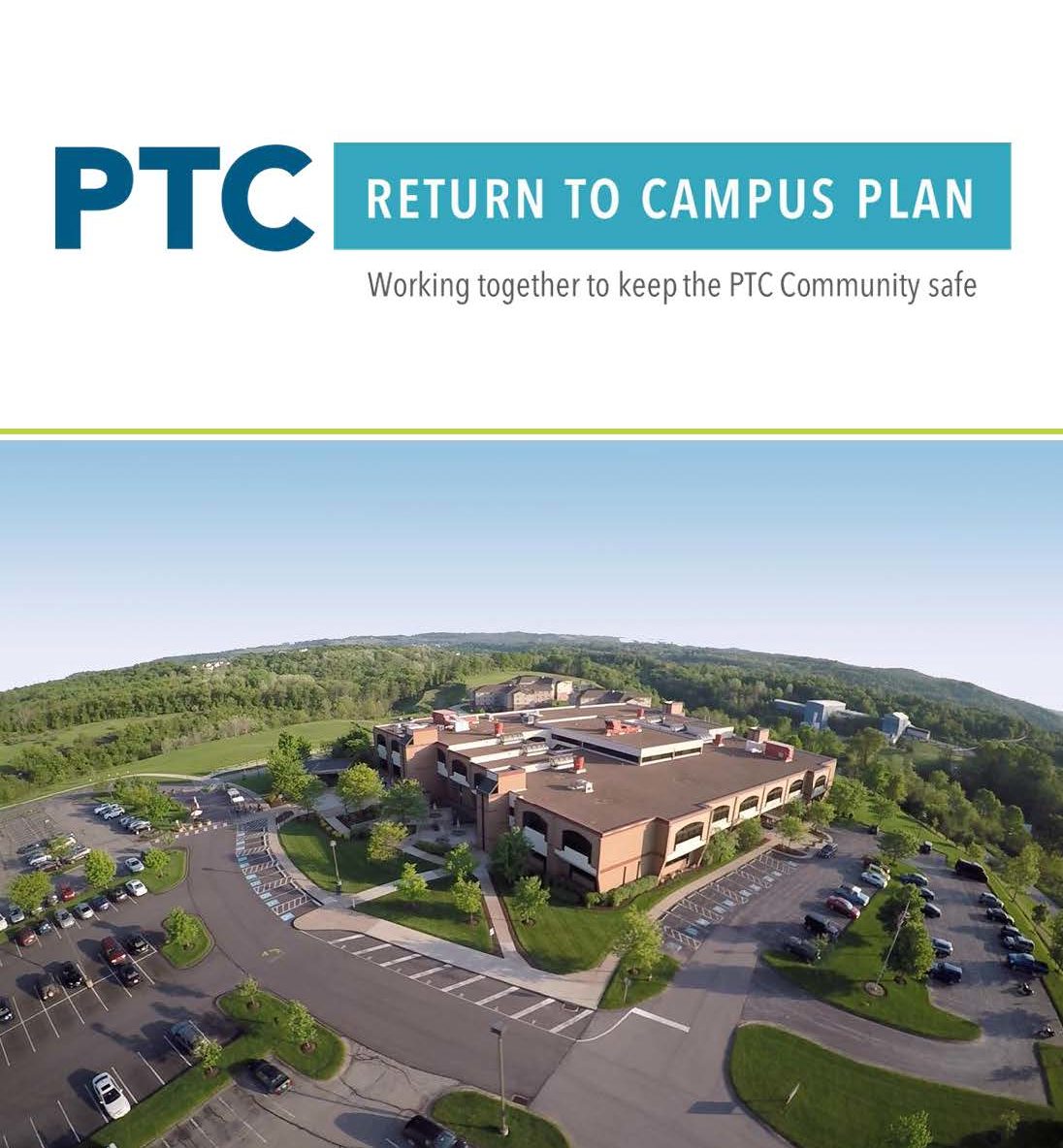 PTC Return to campus plan booklet cover page