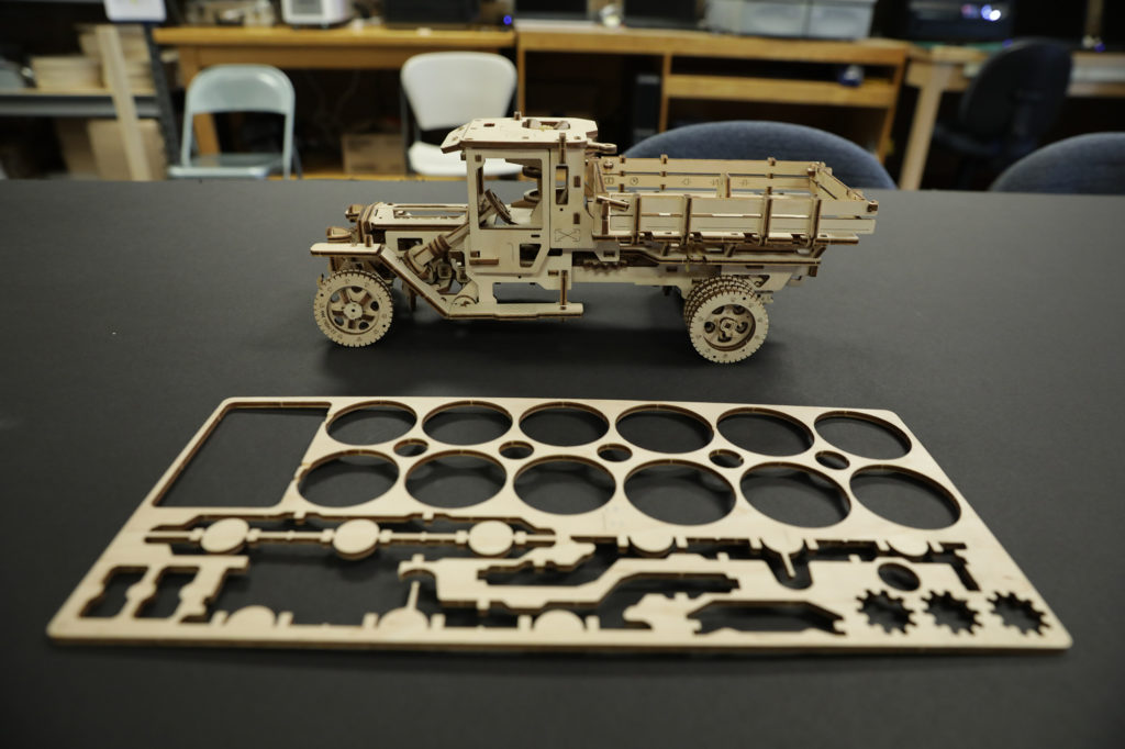 toy truck showing the 3D printed parts
