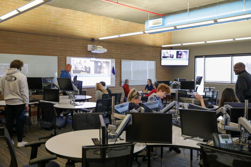 A photo of an IT class at Open House.